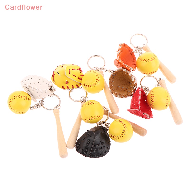 Móc Khóa Da PU Hình Găng Tay Bóng Chày 3D Nhiều Màu Mới