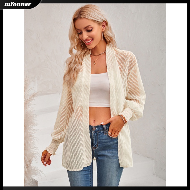 Áo Sơ Mi Nữ Tay Dài Dáng Rộng Màu Sắc Đơn Giản Thanh Lịch