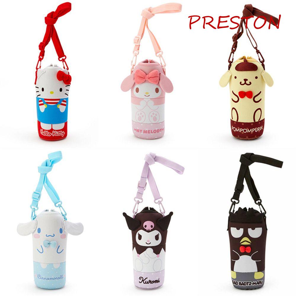 Túi Đựng Bình Nước Đeo Chéo Hình My Melody Hello Kitty Cún Kuromi Purin Cinnamoroll Giá Đỡ