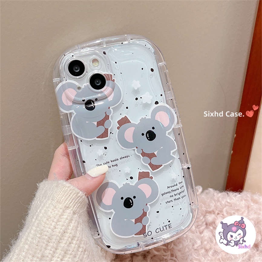 Ốp Lưng OPPO A17K A57 A17 A76 A74 A54 A16 A15 A12 A3s A5s A53 A33 A77s A78 A32 A7 A5 A9 A96 A95 A94 A92 A52 F11 Reno 8T 6Z Sixhd Ốp Điện Thoại TPU Mềm In Hình Gấu Koala Hoạt Hình Cho
