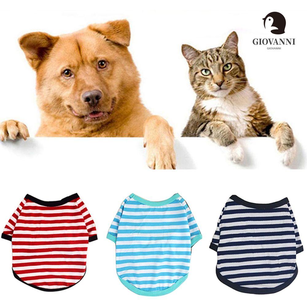 Áo Sát Nách Vải Mềm Kẻ Sọc Dễ Thương Cho Cún Cưng