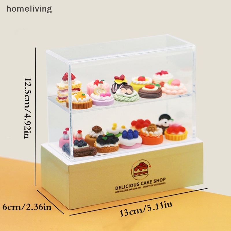 1 Mô Hình Tủ Trưng Bày Bánh Tráng Miệng Tỉ Lệ 1: 12 Trang Trí Nhà Búp Bê