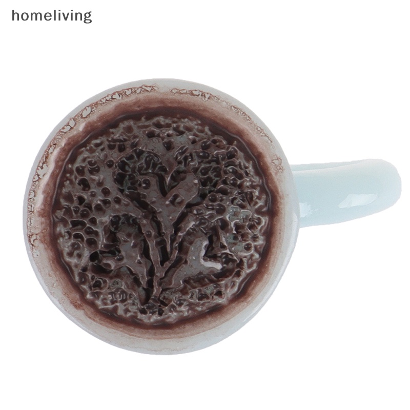 Bộ Tách Uống Cà Phê Mini Tỉ Lệ 1 / 12 Dùng Trang Trí Nhà Búp Bê