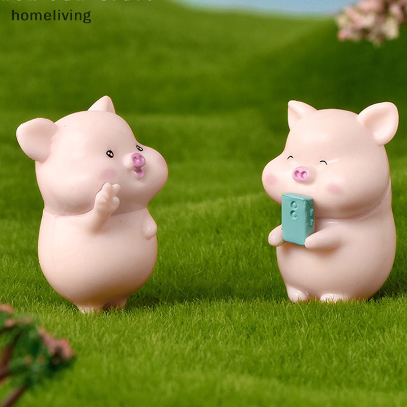 Bộ 7 Đồ trang trí Chú Heo Dễ Thương Dùng Trang Trí Nhà Cửa / Sân Vườn