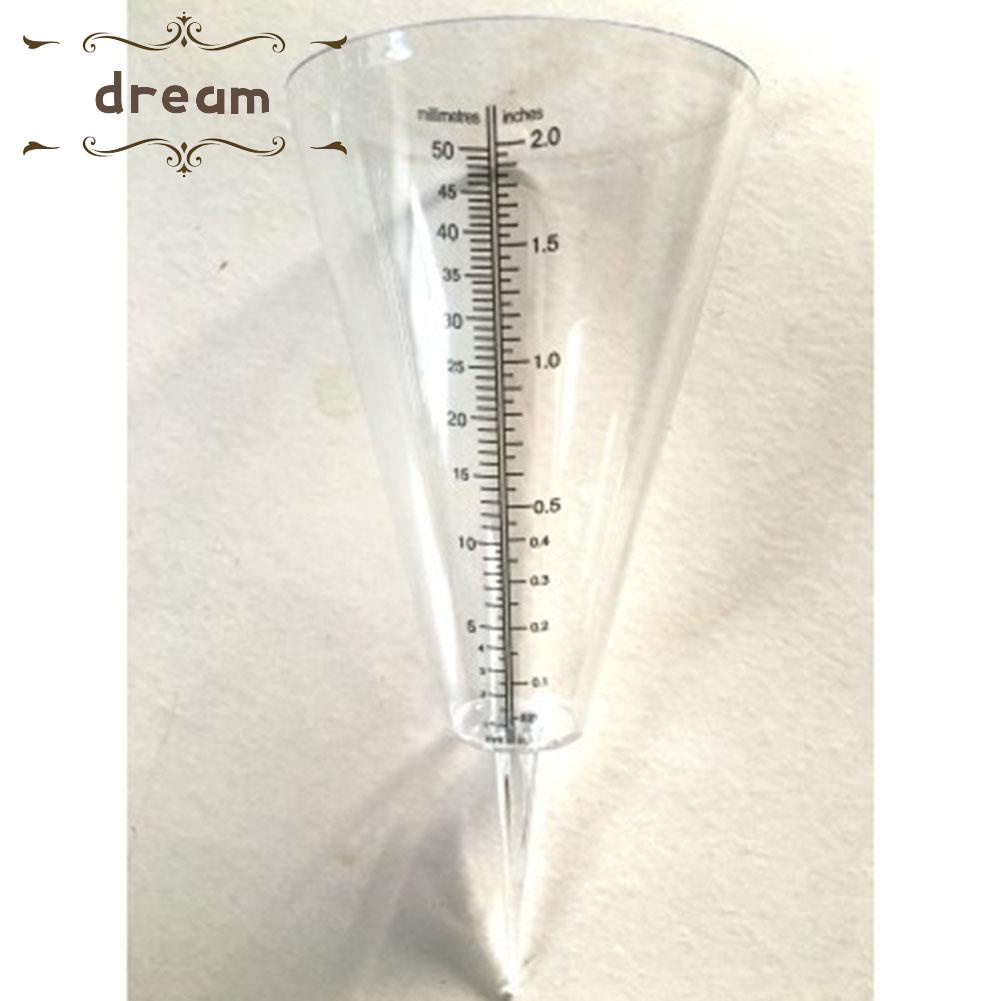 【DREAMLIFE】Rain Gauge Ground Precipitation Measurement Measuring Plastic Transparent