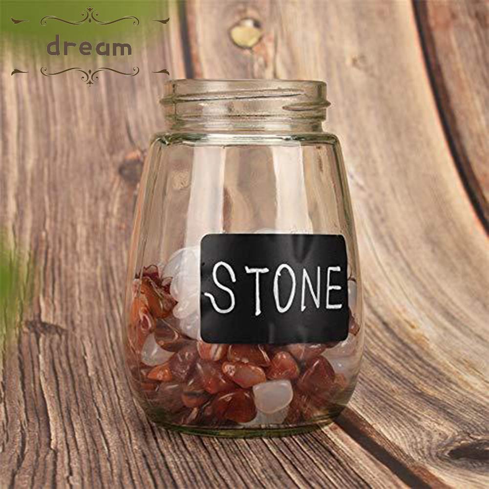 【DREAMLIFE】Sticker Labels Chalkboard Craft Kitchen Jar Removable Blackboard Chalk