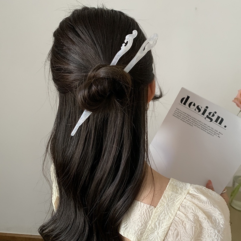 Trâm Cài Tóc Acrylic Màu Xanh Lá Cổ Điển Thời Trang Hè 2023 Dành Cho Bạn Gái