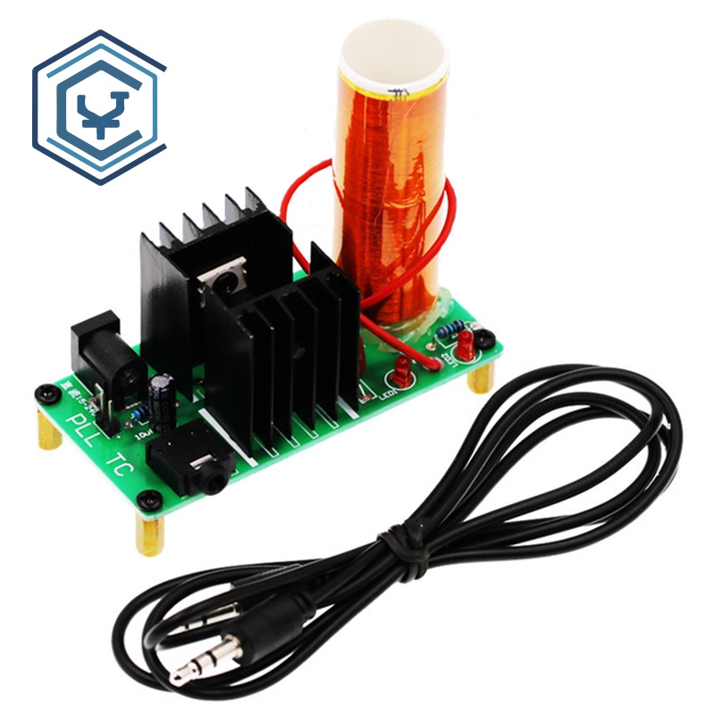 DC 15-24V 1kit DIY Mini Tesla Coil Kit 15W Mini Music Tesla Coil Plasma Loa Tesla Truyền Không Dây