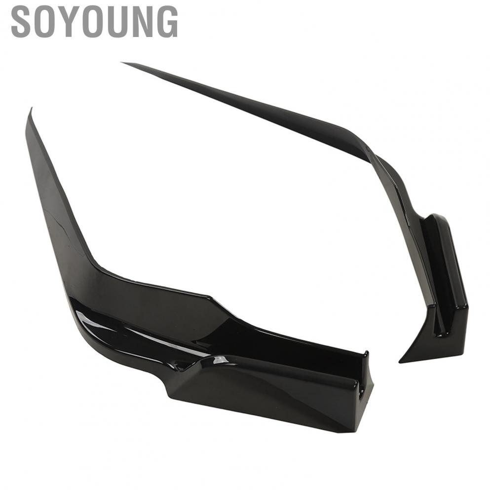 Soyoung Front Bumper Diffuser Prevent Scratch Lightweight  Collision Spoiler Glossy Black Easy Installation for Cars