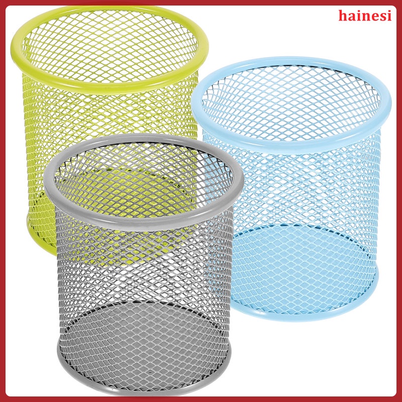 Set 3 Giá Đỡ Cọ Trang Điểm Bằng Kim Loại Tiện Dụng Cho Học Sinh / Văn Phòng