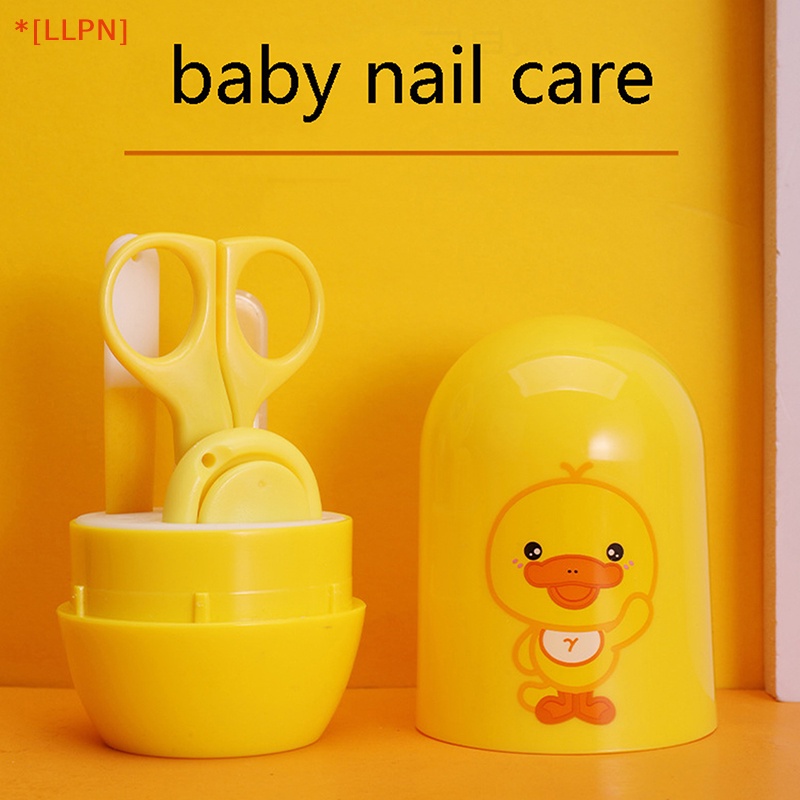 Bộ 4 Dụng Cụ Chăm Sóc Móng Tay Em Bé Bằng PP Không BPA Họa Tiết Hoạt Hình Dễ Thương