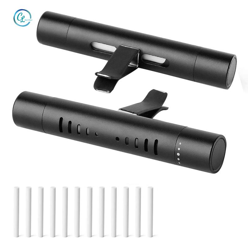 Set 2 Kẹp Khuếch Tán Tinh Dầu Kèm 12 Lõi Thay Thế Cho Xe Ô Tô