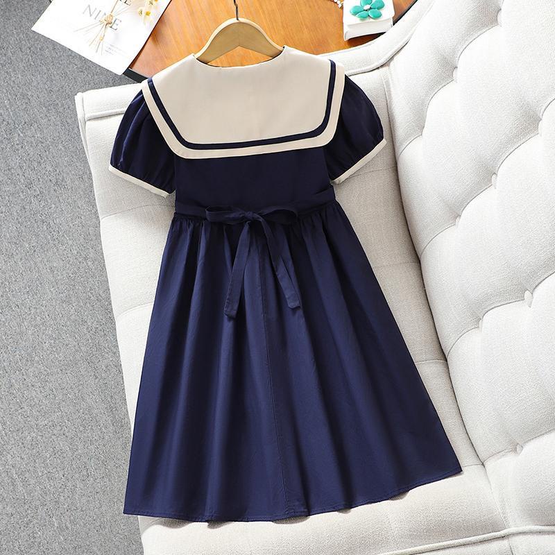 Đầm Công Chúa Mùa Hè 2023 Cổ Thủy Thủ Thời Trang Mới Cho Bé Gái