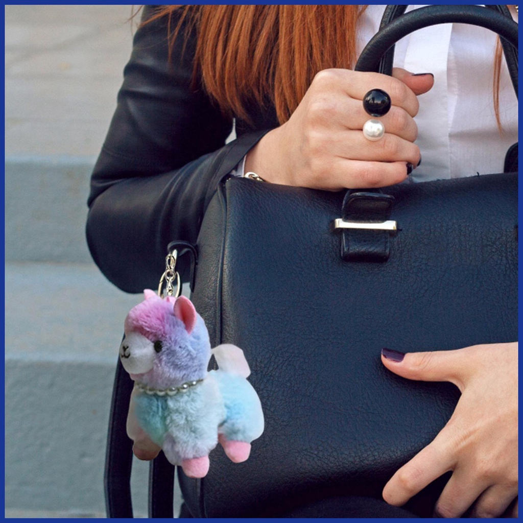 Móc Khóa Hình Lạc Đà Alpaca Nhồi Bông Dễ Thương