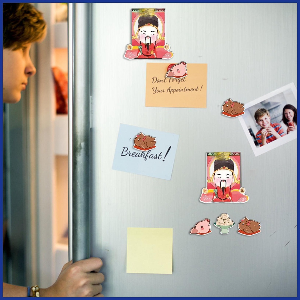 Phụ Kiện Nam Châm Gắn Tủ Lạnh Hình Thần Tài Và Chúa Tài Lộc Giáng Sinh