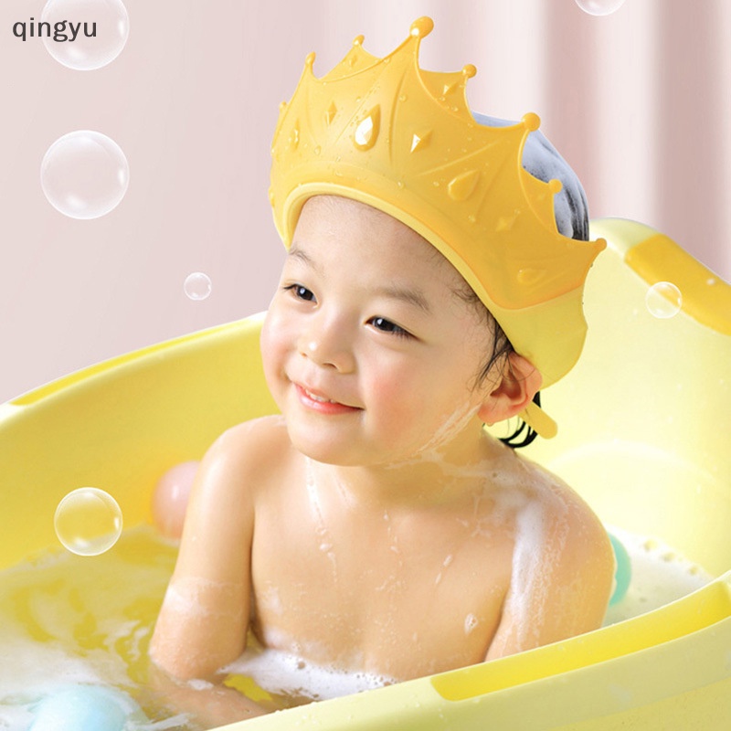 Mũ Chắn Nước Gội Đầu Bảo Vệ Tai Họa Tiết Hoạt Hình Có Thể Điều Chỉnh Kích Cỡ Cho Bé