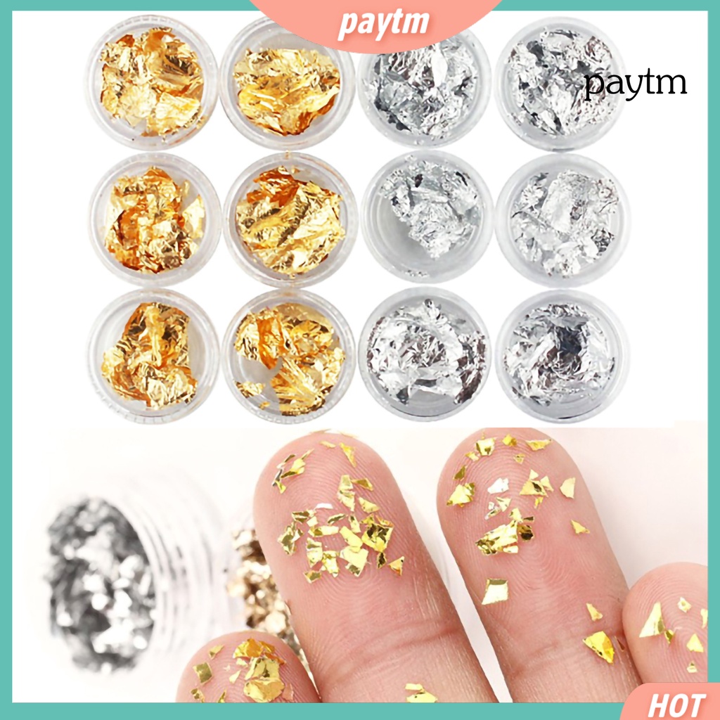 Set 12 Giấy Foil Dán Móng Tay Tiện Lợi Ốp