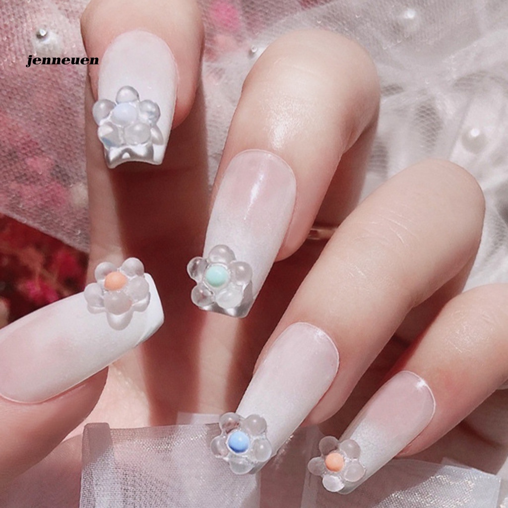 Bộ 50 Phụ Kiện Trang Trí Móng Tay Hình Hoa Mini Xinh Xắn