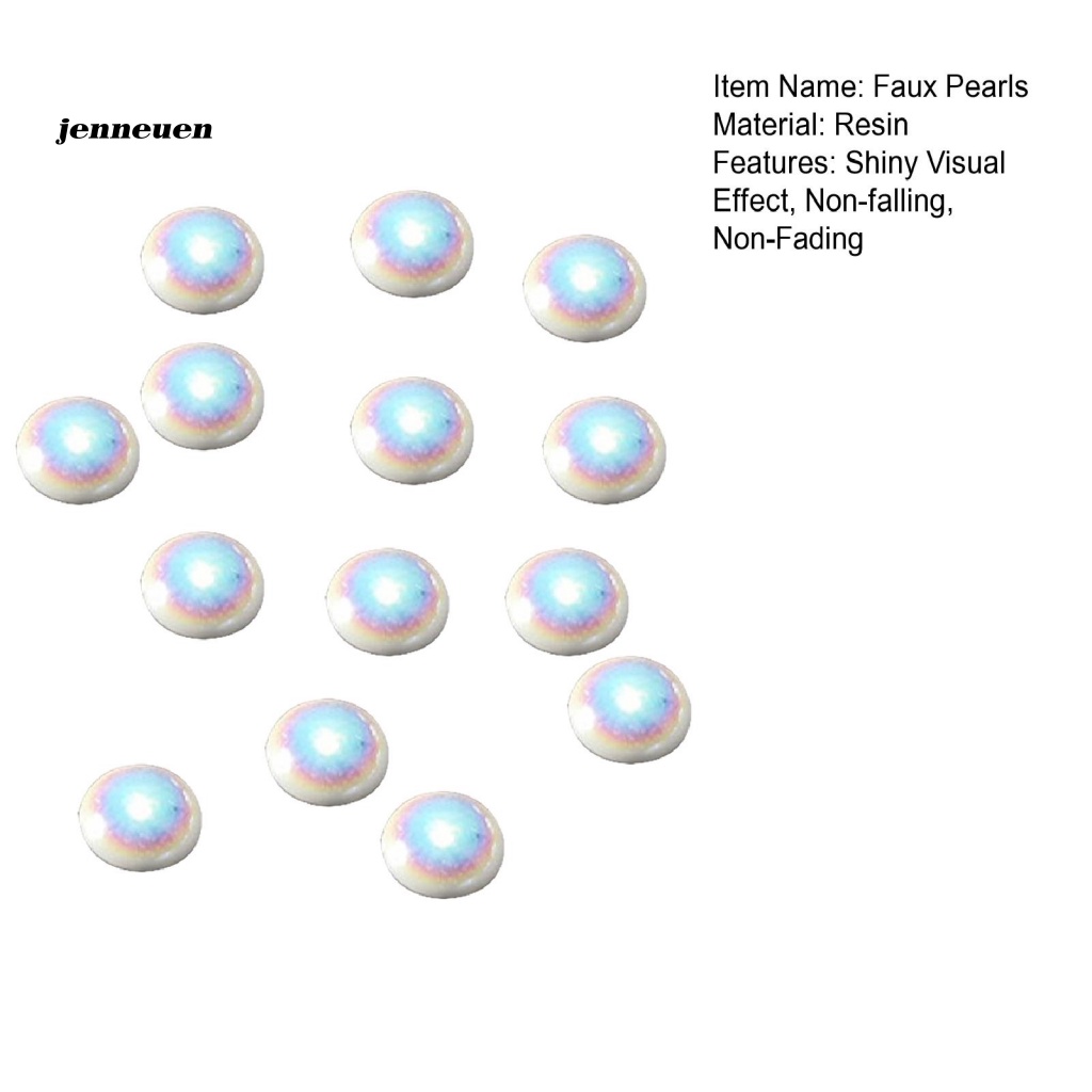 Set 200 Móng Tay Giả Trọng Lượng Nhẹ Đính Ngọc Trai Trang Trí Nghệ Thuật