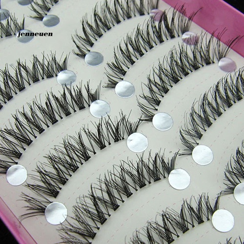 Set 10 Cặp Lông Mi Giả Màu Đen Dài Và Dày Tự Nhiên