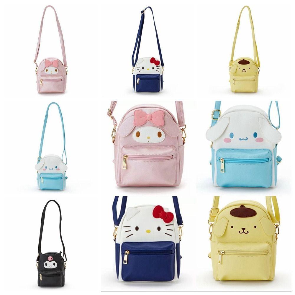 Shanhai kuromi Túi Đeo Chéo Vai Bằng Da pu Chống Thấm Nước Sức Chứa Lớn Họa Tiết Hoạt Hình my melody Cho Học Sinh
