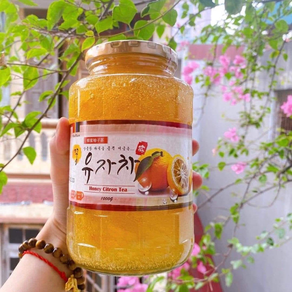 Mật ong chanh đào sáng da, tăng cường đề kháng hũ 1kg Hàn Quốc