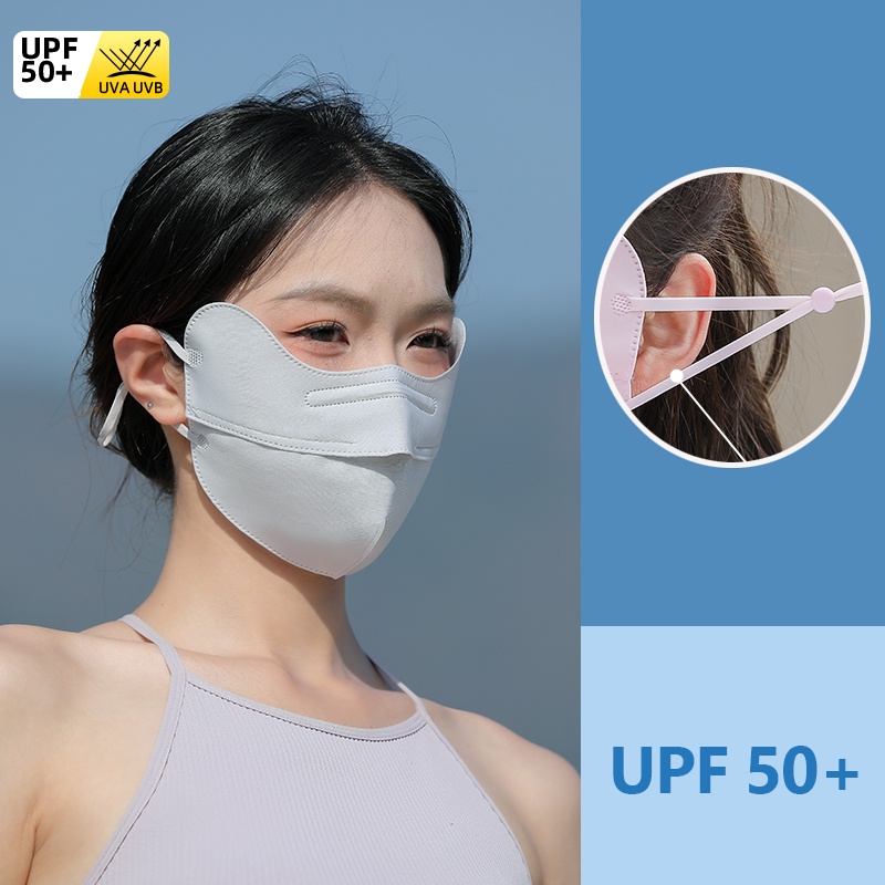 Khẩu Trang Chống Nắng 3D Chất Liệu Lụa Lạnh Cho Nữ