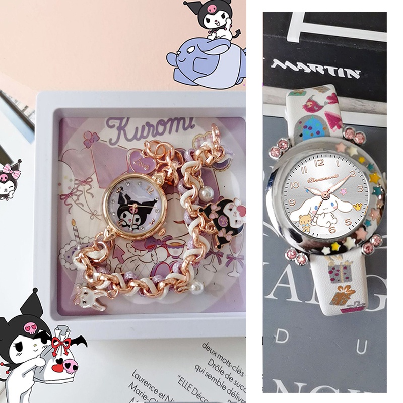Mới Đồng Hồ Đeo Tay Sanrio Kuromi Kiểu Hoạt Hình Đáng Yêu Thay Thế Cho Bé Gái