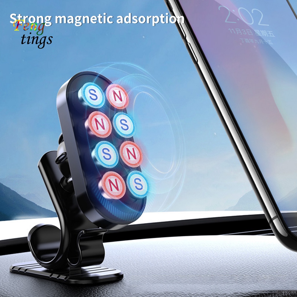 Giá Đỡ Điện Thoại Hít Nam Châm Có Thể Xoay 360 Độ Đa Năng Cho Xe Hơi