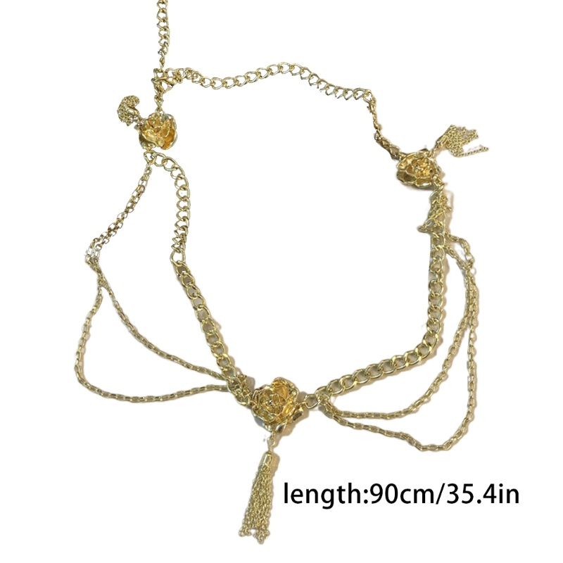 Dây Xích Đeo Hông Bằng Kim Loại Màu Vàng Kim Dùng Hóa Trang Cho Tiệc Tùng