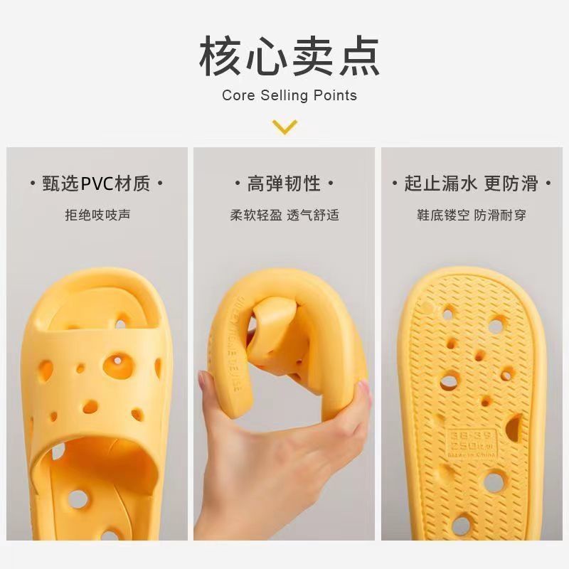 Dép Sandal Đục Lỗ Đi Trong Nhà Tắm Mềm Mại Chống Trượt Thời Trang Mùa Hè 2023 Cho Cặp Đôi