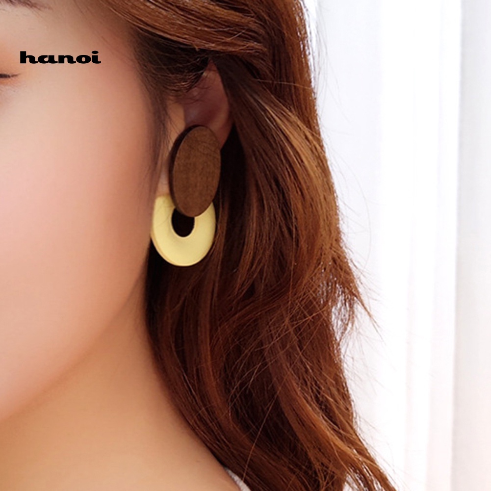 Khuyên Tai Nữ Bằng Gỗ Thời Trang Cổ Điển