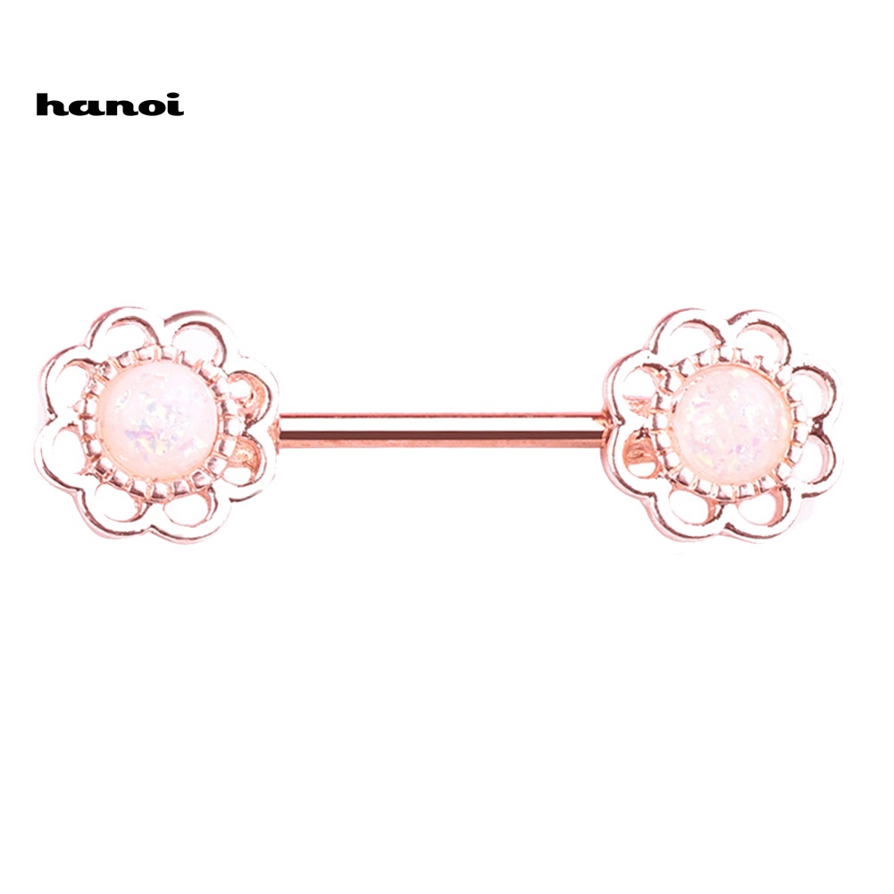 1 Khuyên Xỏ Cơ Thể Hình Bông Hoa Bằng Thép Không Gỉ