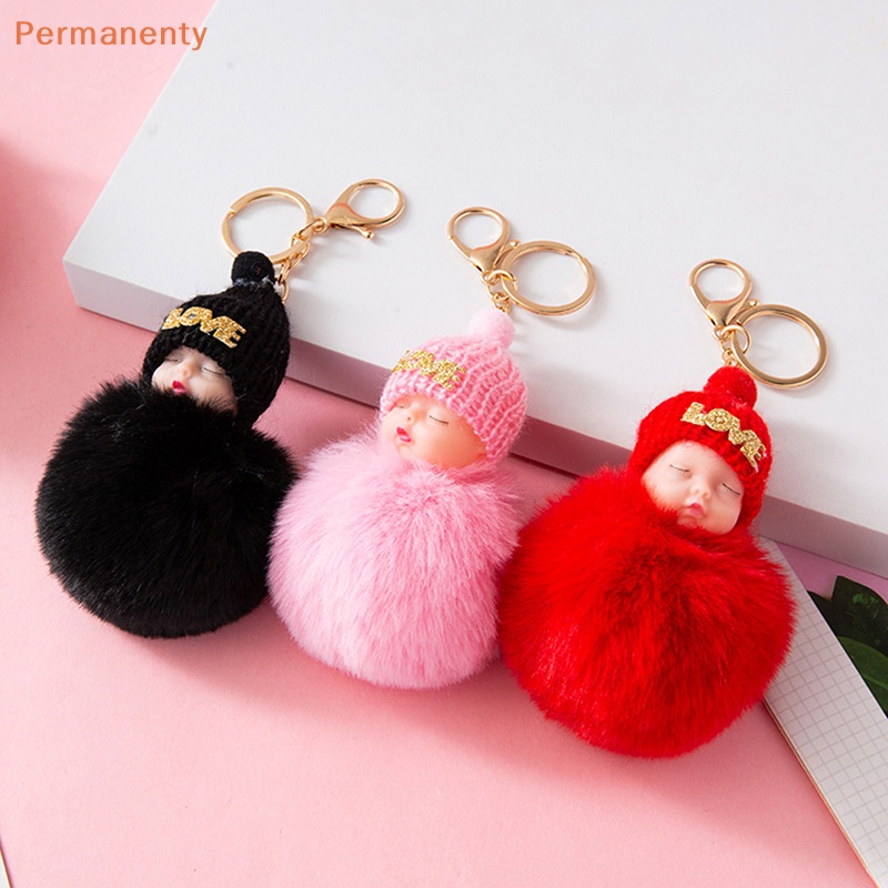 Móc Khóa Búp Bê Em Bé Đang Ngủ Nhồi Bông Dễ Thương