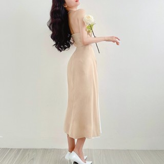 Đầm cúp ngực xẻ tà midi Emilyshop (TX)