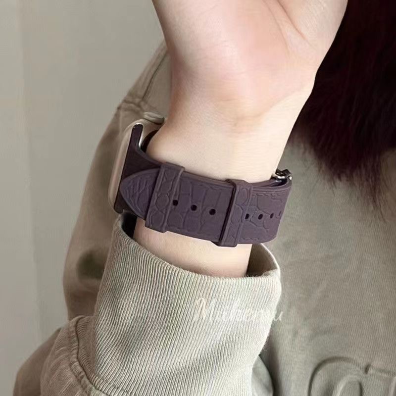 Dây Đeo Đồng Hồ Bằng Silicone Mềm 40mm 44mm 45mm 41mm 49mm 38mm Cho iwatch Series 3 4 5 6 7 8 SE Ultra
