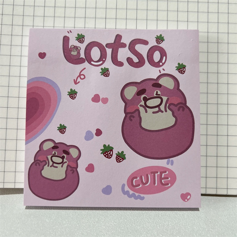 Giấy note ghi chú hình chú gấu dâu dễ thương