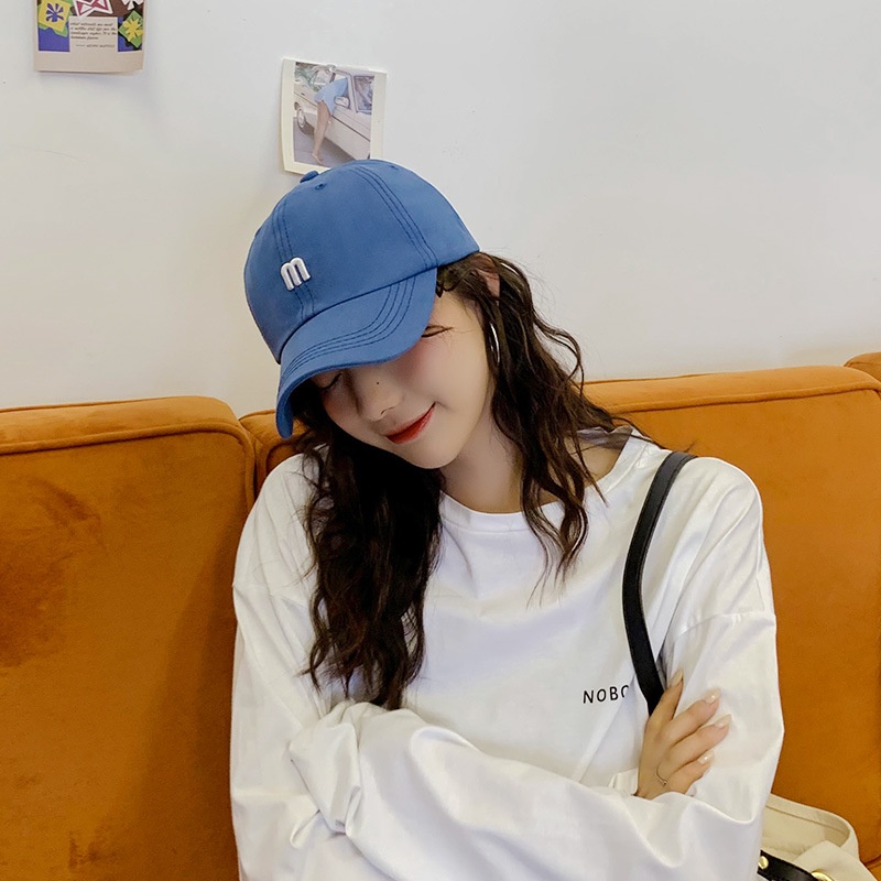 Mũ Lưỡi Trai Unisex Thêu Chữ M Thời Trang