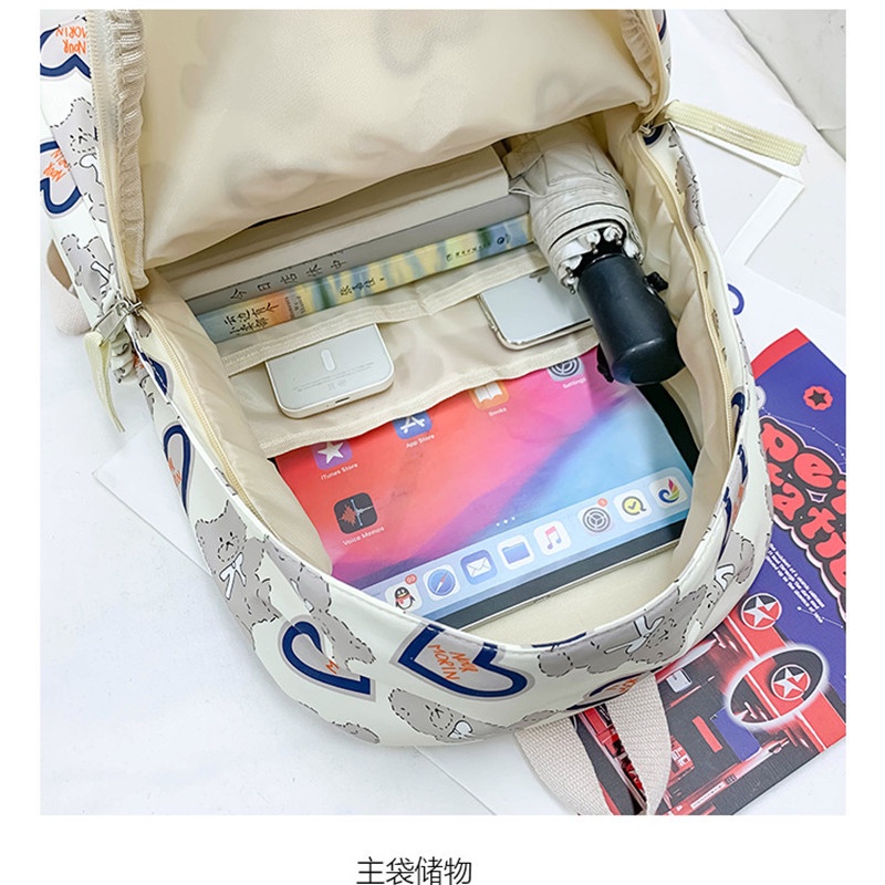 Ba Lô Học Sinh Trung Học Hình Gấu Hoạt Hình Dễ Thương