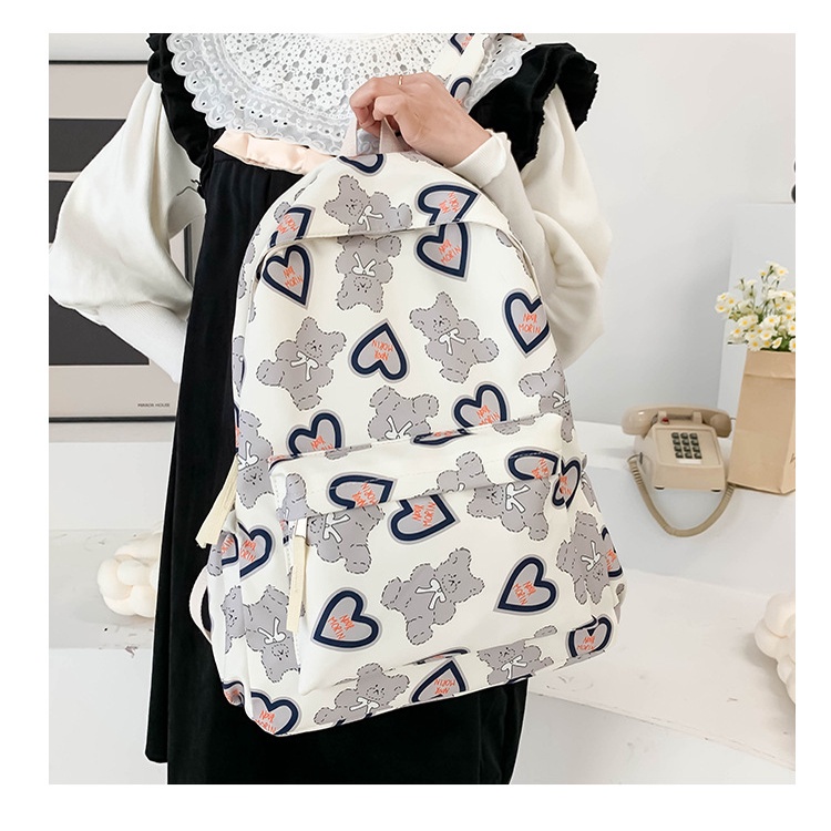 Ba Lô Học Sinh Trung Học Hình Gấu Hoạt Hình Dễ Thương