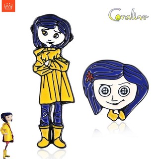 J· ghim cài áo coraline & the secret door huy hiệu cài áo coraline & the secret door anime hoạt hình hợp kim men trâm