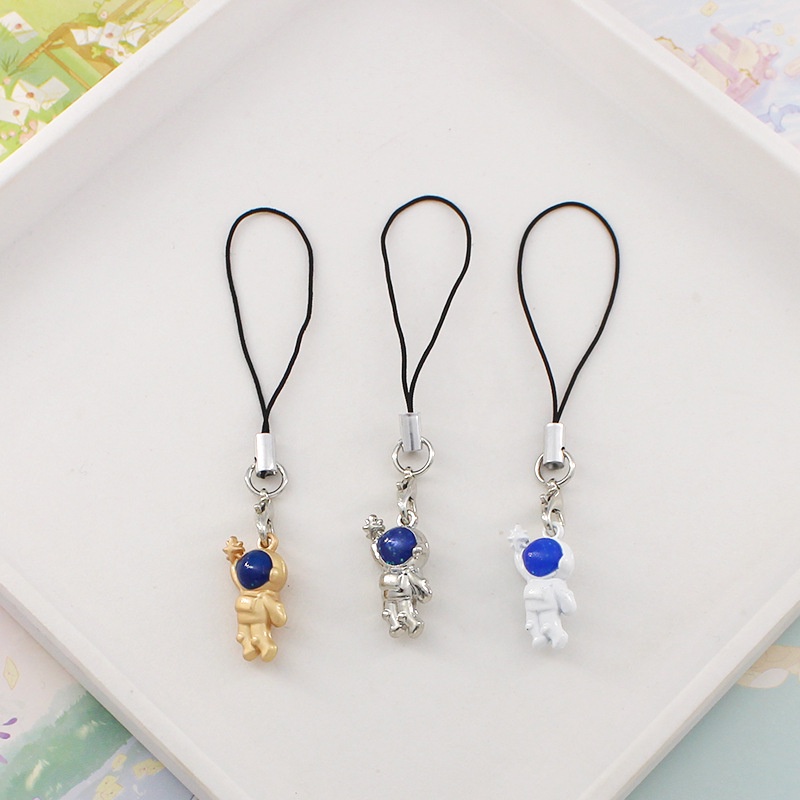 Móc Khóa Kim Loại Mini Hình Phi Hành Gia / Mặt Trăng / Ngôi Sao Dễ Thương Sáng Tạo Phù Hợp Làm Quà Cho
