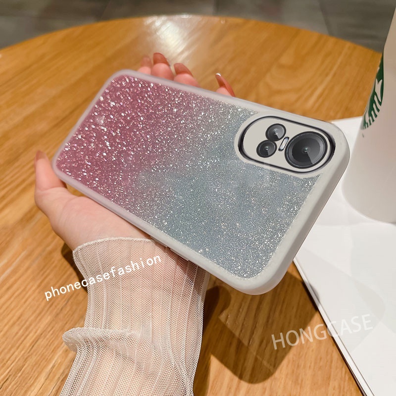 Ốp Điện Thoại Silicon Mềm Phối Bột Kim Tuyến Cho OPPO reno 10 pro Plus + 10pro + Reno10Pro reno10 5G 2023