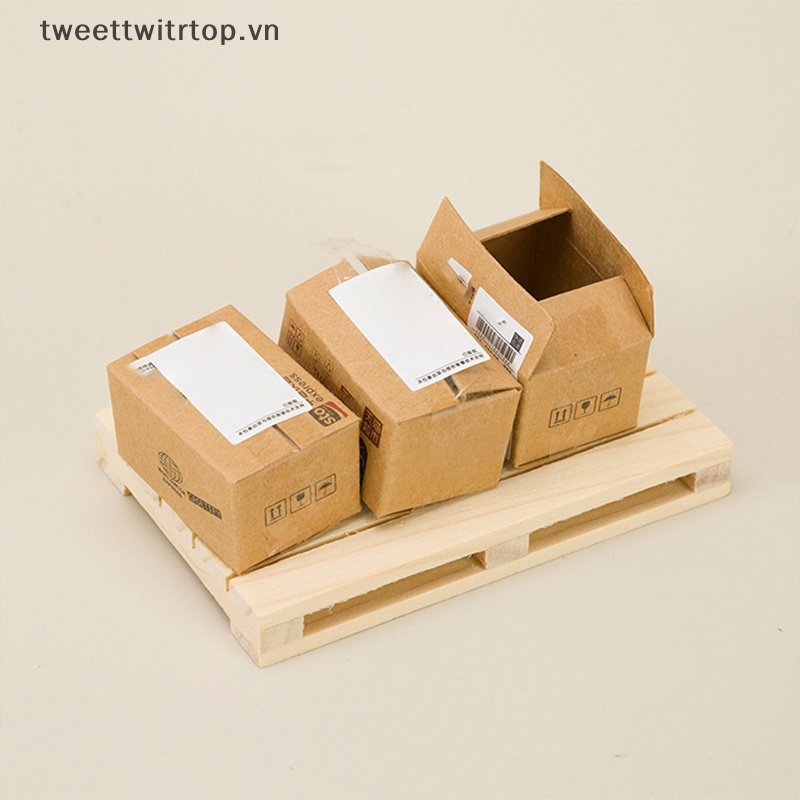 Khay Đựng Thẻ mini Hình Chữ Nhật Dùng Trang Trí Nhà Búp Bê