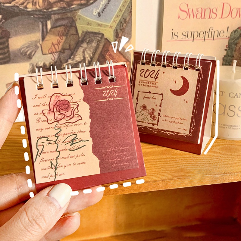 Lịch 2024 Để Bàn Màu Sắc Ngẫu Nhiên