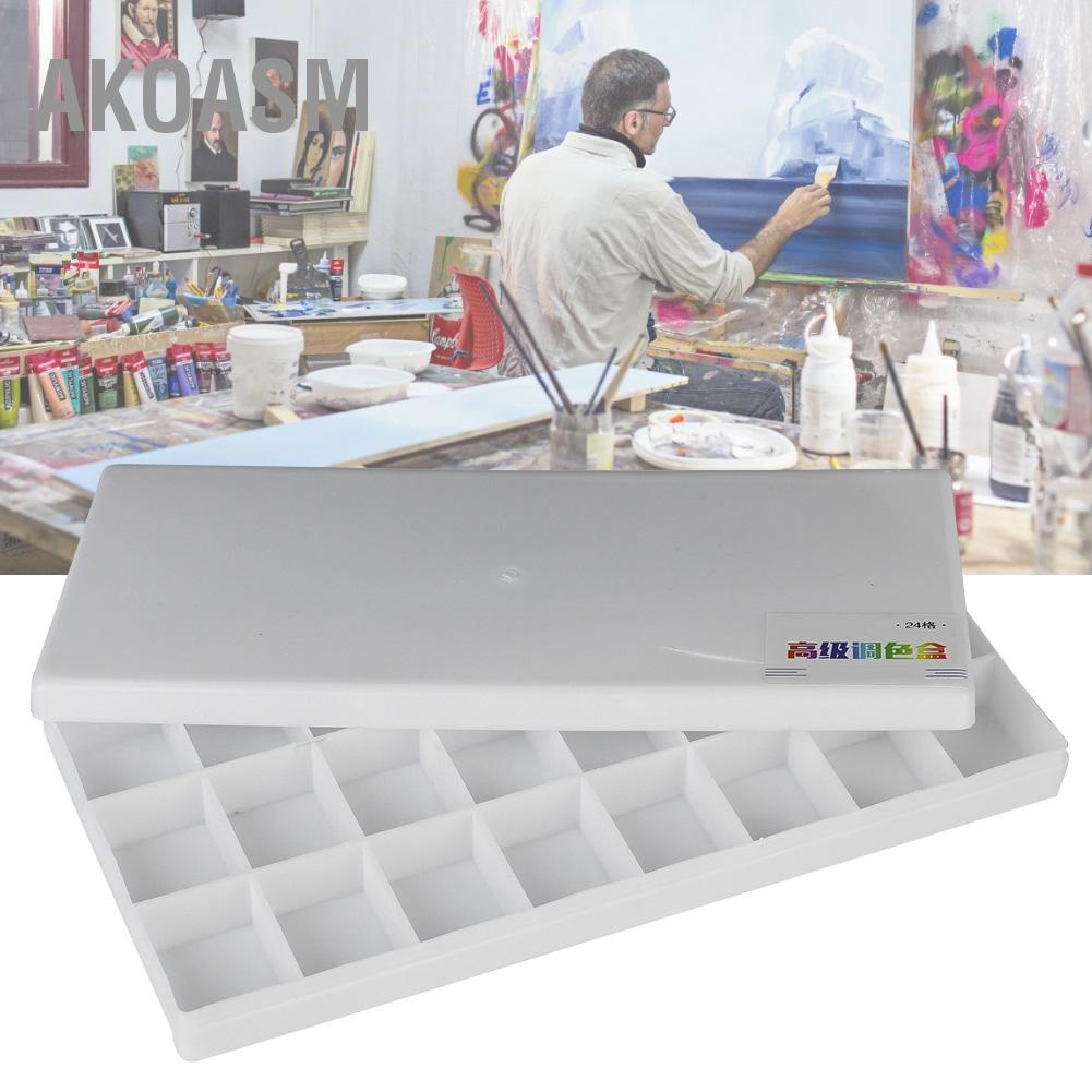 Khay đựng màu nước / bột màu sơn dầu acrylic, Bảng màu trộn hộp sơn sắc tố hình vuông AKOASM