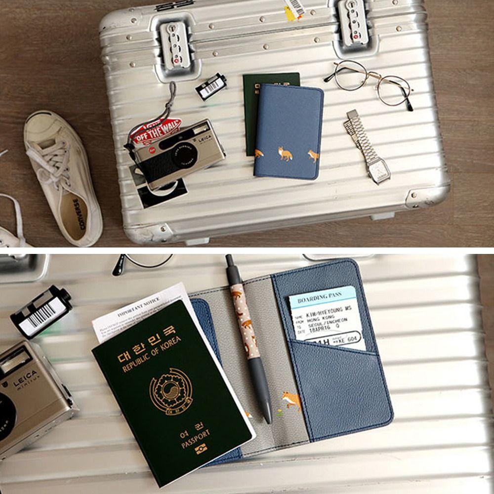 UUMIR Ví Da Pu Đựng Hộ Chiếu Trọng Lượng Nhẹ Hình Chữ Nhật Dành Cho Nam Nữ