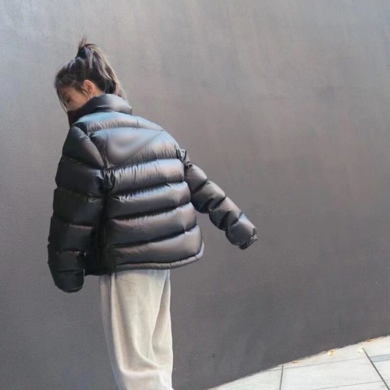 Áo Khoác Phao Cotton Dày Dặn Cổ Đứng Thời Trang Mùa Đông Unisex