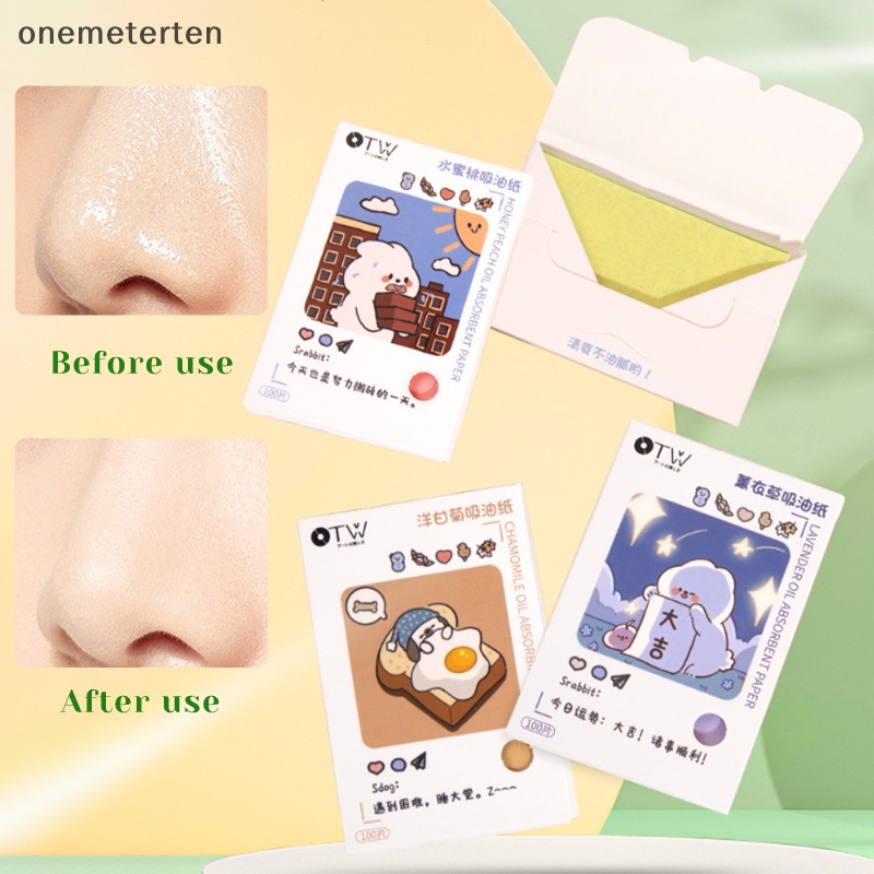 Set 100 Giấy Thấm Dầu Vệ Sinh Da Mặt Tiện Dụng