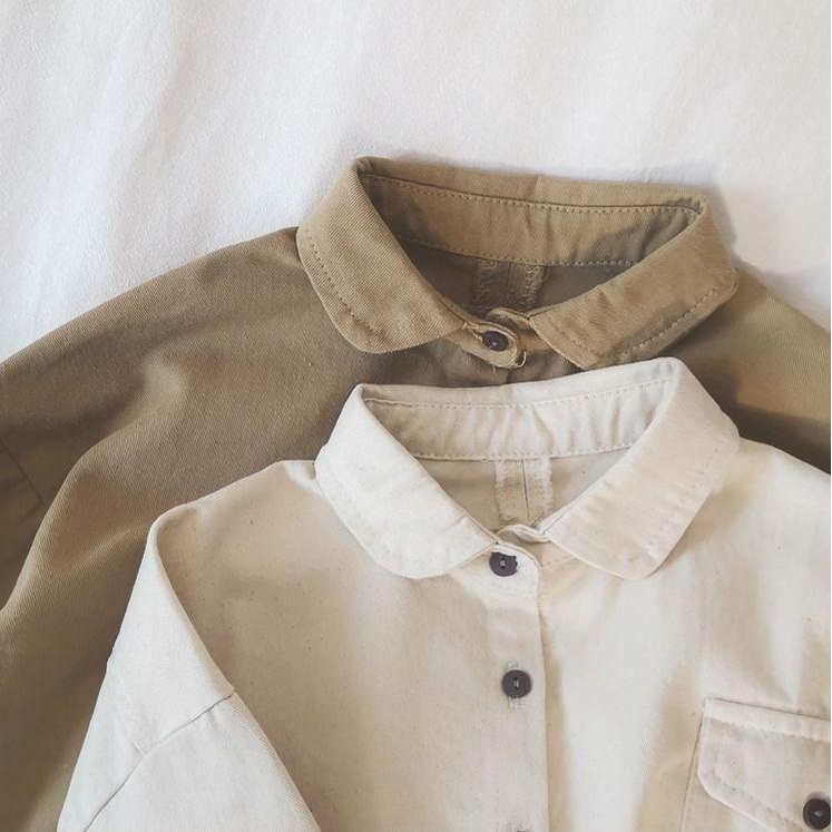 Áo Sơ Mi Cotton Nguyên Chất Tay Dài Phong Cách Nhật Bản 2023 Cho Bé Trai